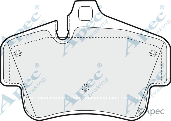 APEC BRAKING Piduriklotsi komplekt,ketaspidur PAD1628